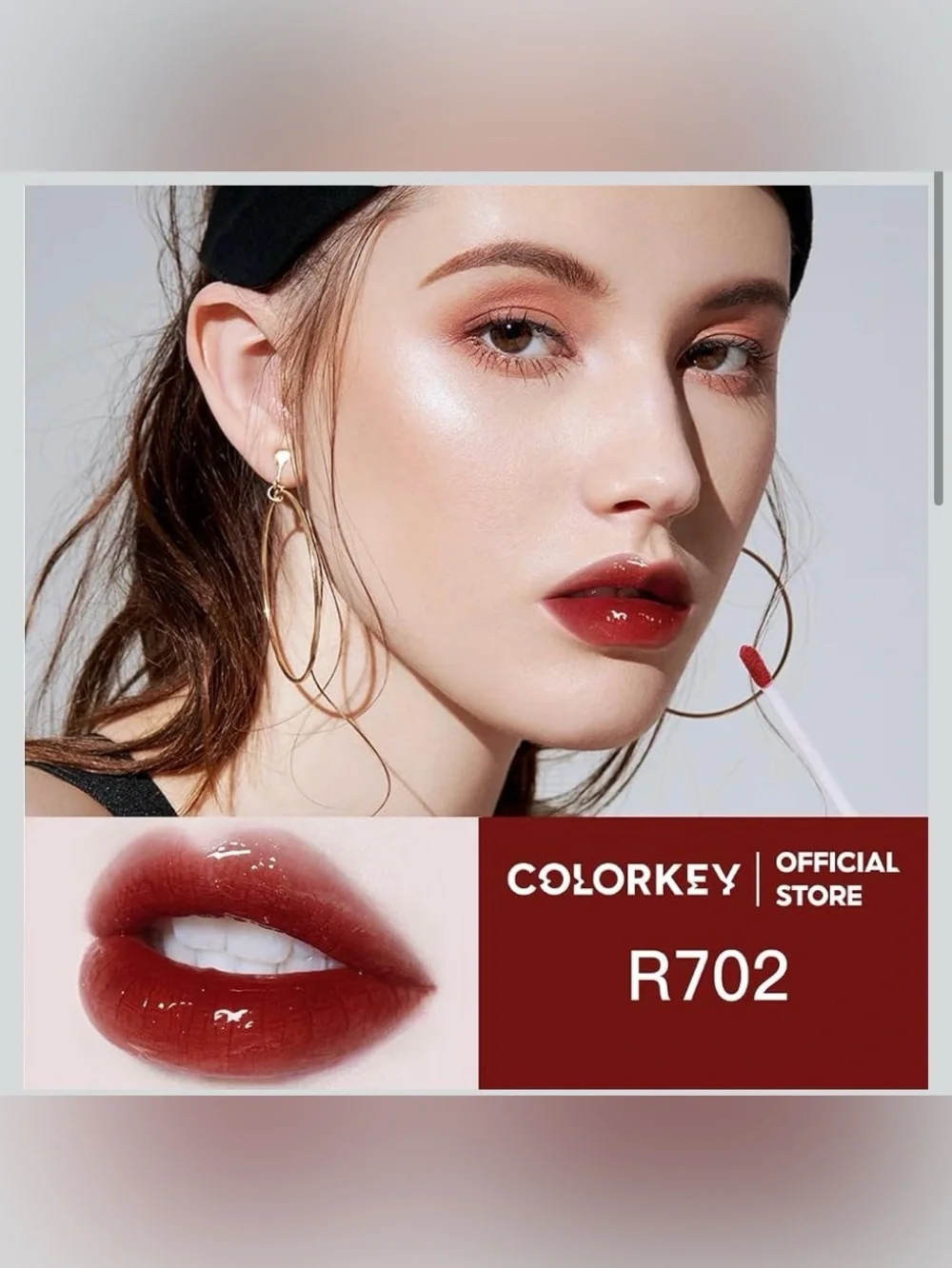 NWT COLORKEY Air Lip Glaze Gloss, R702 Tipsy Date Paste, tinted, softens & plump